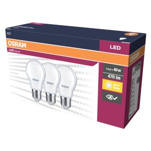 Pack de trois ampoules LED VALUE CLASSIC A 40 4.9W/2700K E27