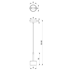 Suspension ARENA GX53 - blanc/doré