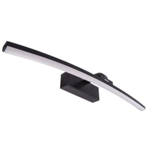 Applique murale de salle de bain ajustable courbée MAMBA LED 12W IP44 50cm noire