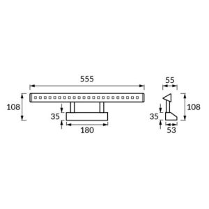 Applique murale de salle de bain au-dessus du miroir RITON LED 6W en laiton antique