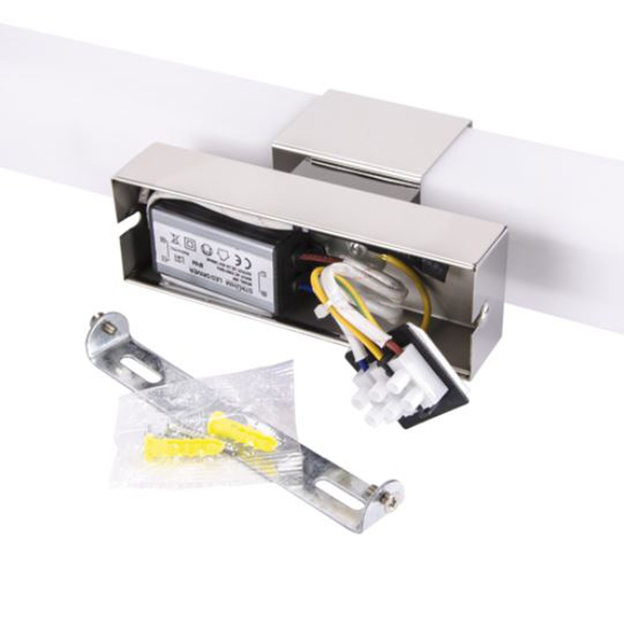 Applique murale de salle de bain carrée SALSA LED 60cm 12W IP44 chrome