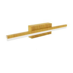 Applique murale de salle de bains aspect bois au-dessus du miroir ASPEN LED 9W 40cm IP44 pin