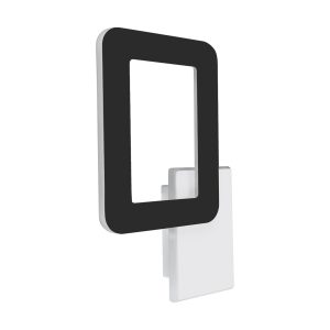 Applique murale décorative en verre glamour rectangulaire HOP 12W 4K noir