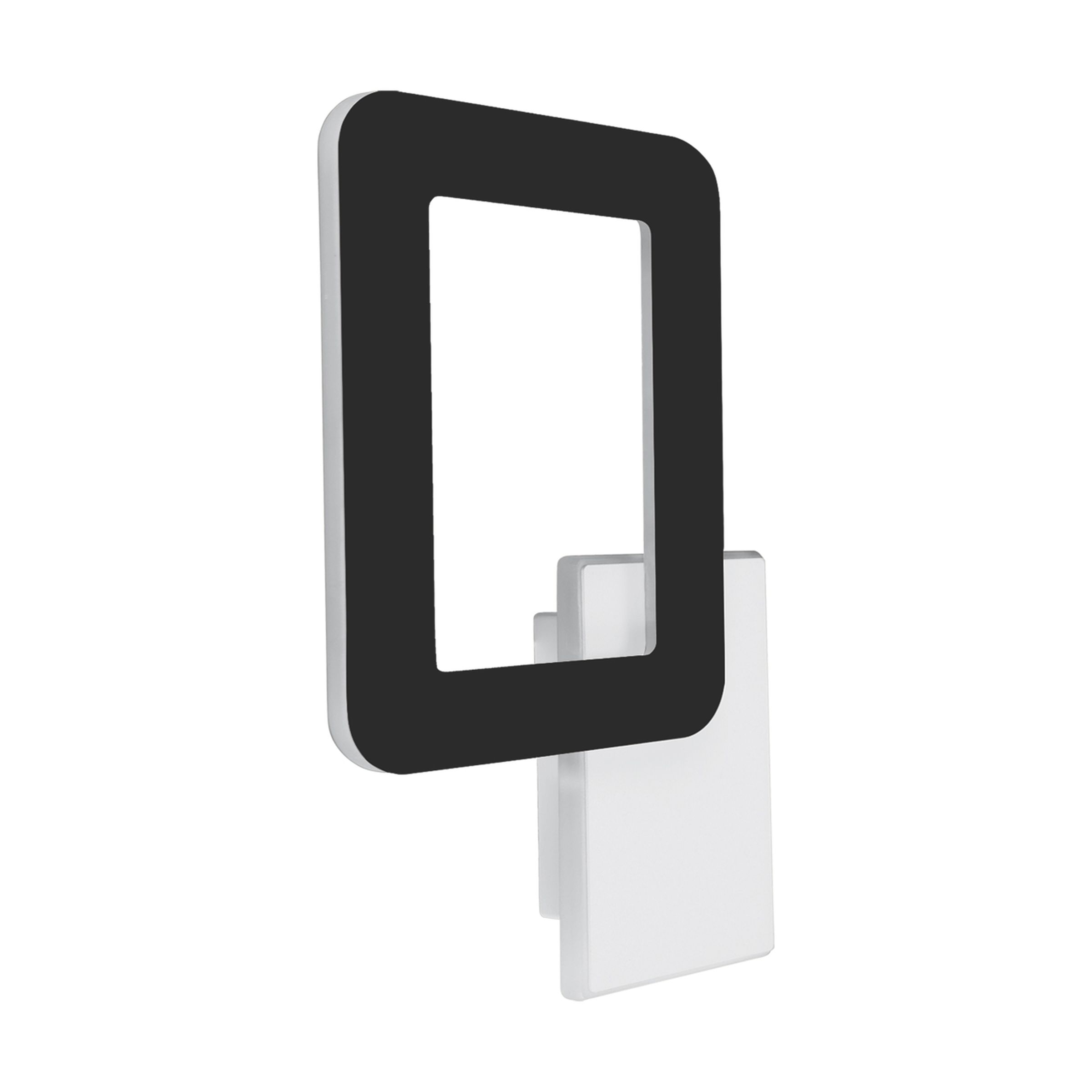 Applique murale décorative en verre glamour rectangulaire HOP 12W 4K noir