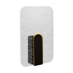 Applique murale décorative en verre glamour rectangulaire MORIS 6W 4K noire