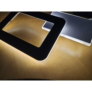 Applique murale décorative en verre glamour ronde HOP 10W 4K noire