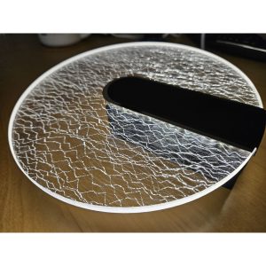 Applique murale décorative en verre glamour ronde MORIS 6W 4K noir