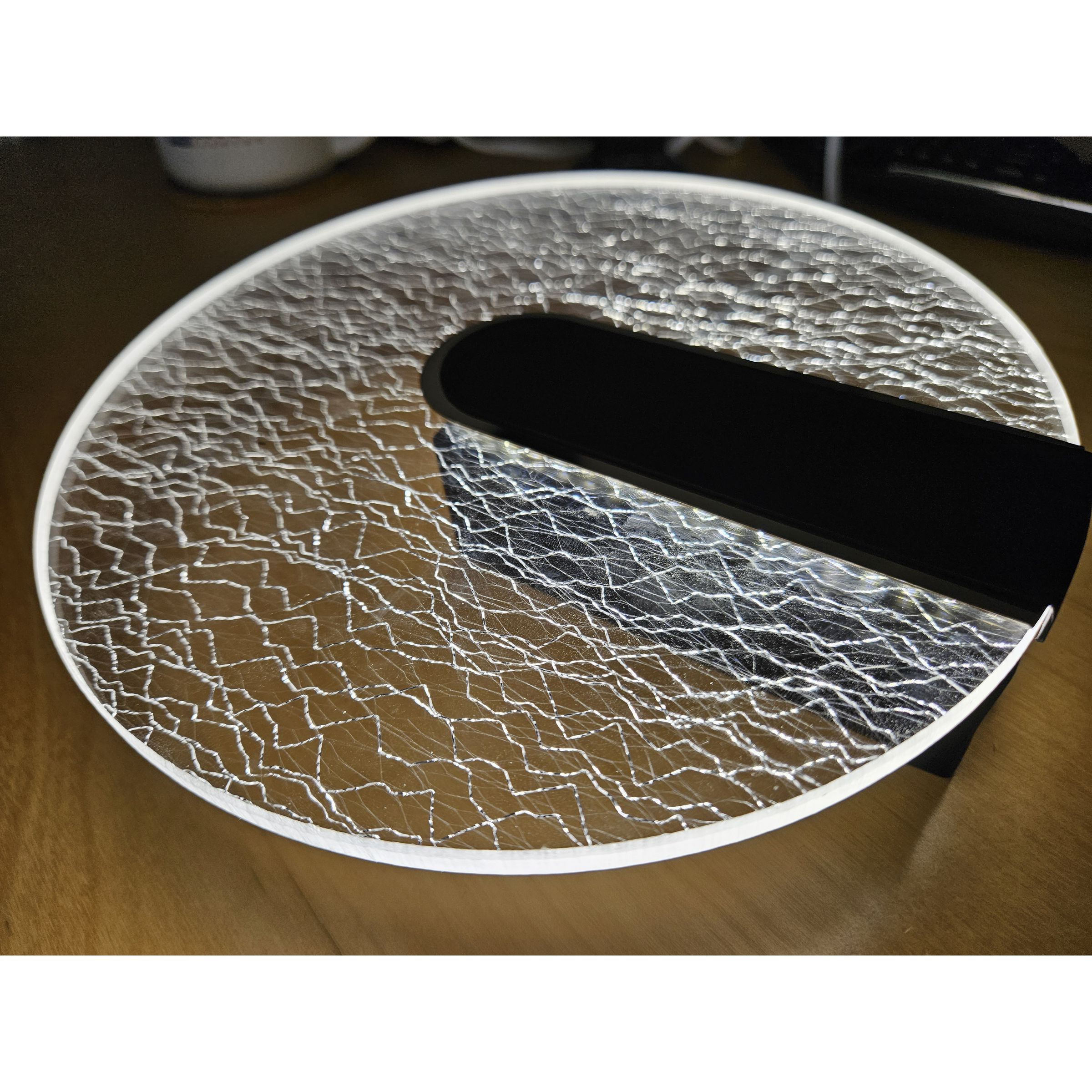 Applique murale décorative en verre glamour ronde MORIS 6W 4K noir