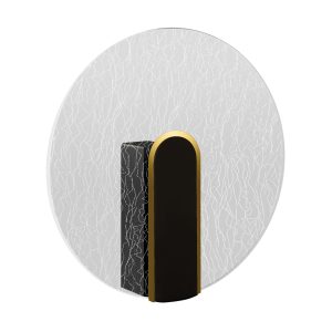 Applique murale décorative en verre glamour ronde MORIS 6W 4K noir