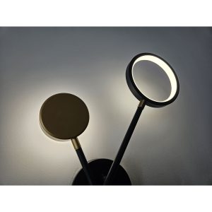 Applique murale décorative mobile glamour OMEGA LED 10W 4200K noir et doré