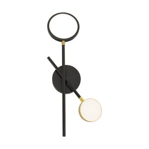 Applique murale décorative mobile glamour OMEGA LED 10W 4200K noir et doré