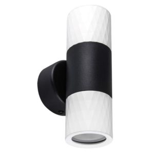 Applique murale double face PIANO 2xGU10 noir et blanc
