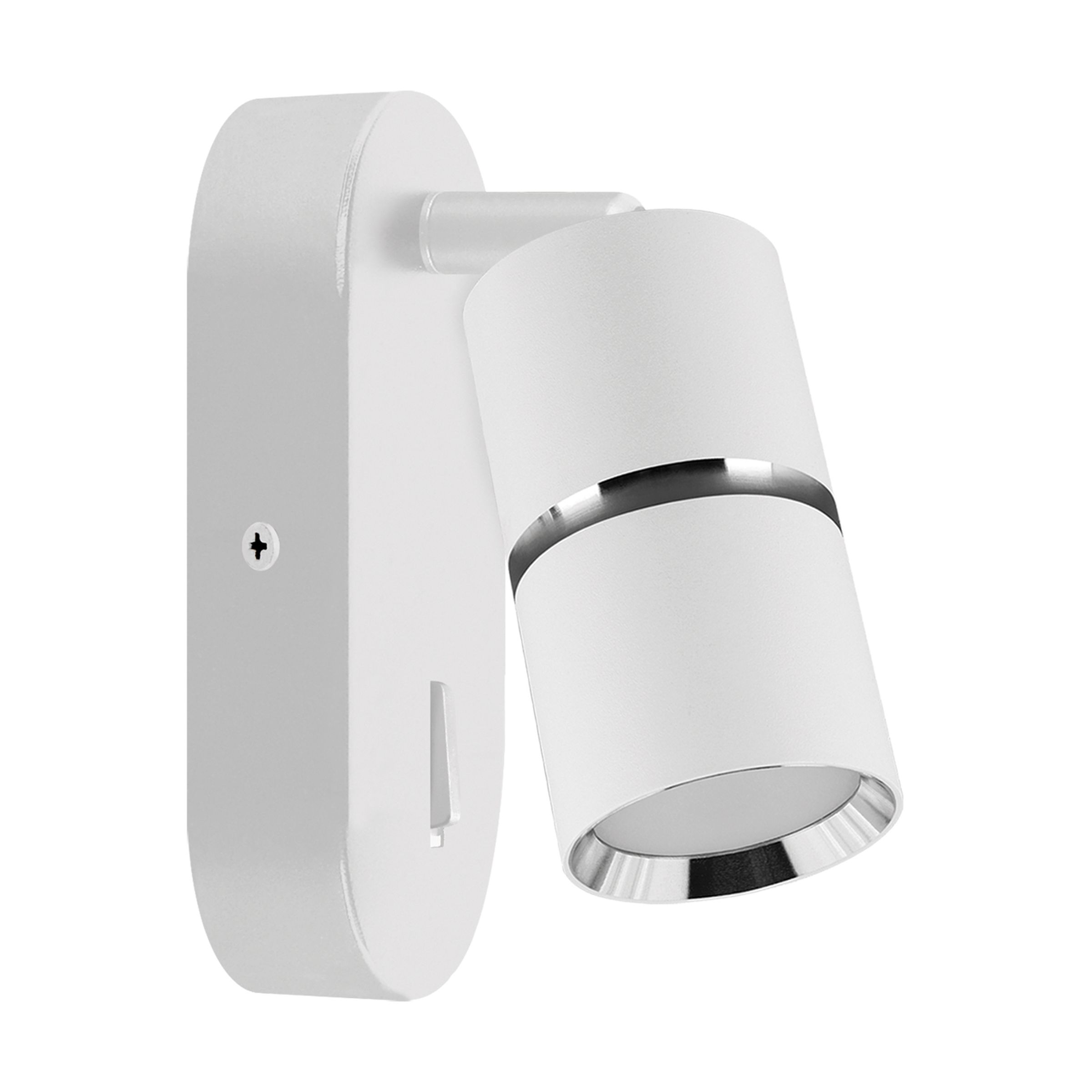 Applique murale orientable avec interrupteur pour tête de lit glamour DIOR GU10 blanc