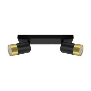 Corniche de plafond glamour PUZON 2xGU10 or noir