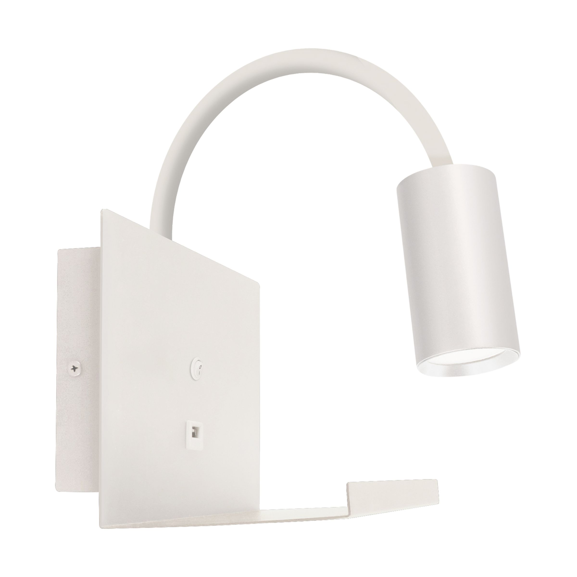 Lampe de lecture pour chambre avec étagère et port USB TELO GU10 blanc