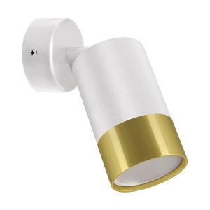 Spot mural et plafonnier glamour PUZON GU10 or blanc
