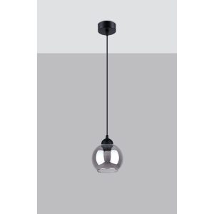 Suspension ALINO E27 - noir/fumé