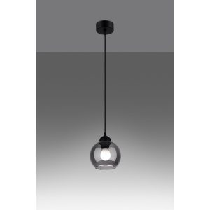 Suspension ALINO E27 - noir/fumé