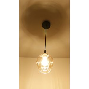 Suspension ASPA E27 - noir/ambre