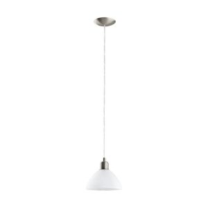 Suspension BRENDA Ø19,5 E27 - blanc/nickel