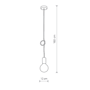 Suspension CABLE BLACK COOPER I E27 - cuivre