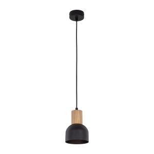 Suspension CAIRO E27 - noir/bois