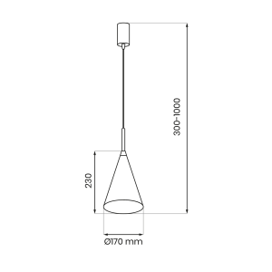 Suspension CAPITAL Ø17cm GX53 - noir
