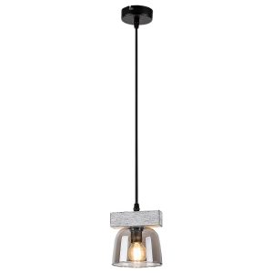Suspension CARDAMOM E14 - chêne gris/fumé