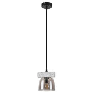 Suspension CARDAMOM E14 - chêne gris/fumé