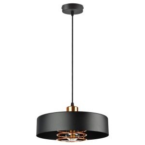 Suspension CHIRO E27 - noir/cuivre