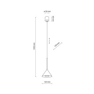 Suspension CONO MINI GU10 - noir