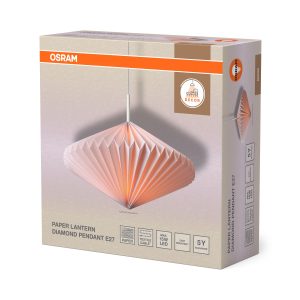 Suspension décorative en forme de diamant pour plafond, lanterne en papier blanc, douille E27