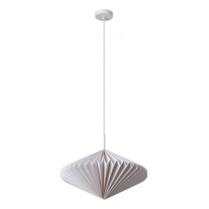 Suspension décorative en forme de diamant pour plafond, lanterne en papier blanc, douille E27
