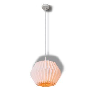 Suspension décorative en papier Gem Diamond pour plafond E27 Blanc