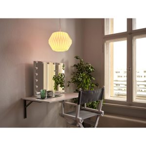 Suspension décorative en papier Gem Diamond pour plafond E27 Blanc