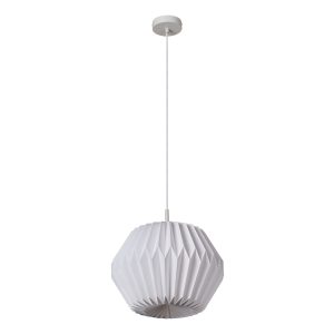 Suspension décorative en papier Gem Diamond pour plafond E27 Blanc