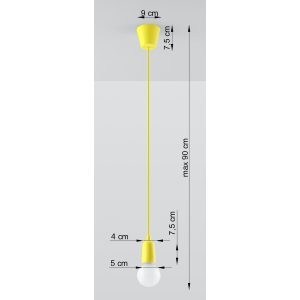 Suspension DIEGO 1 E27 - jaune
