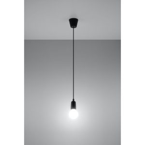 Suspension DIEGO 1 E27 - noir