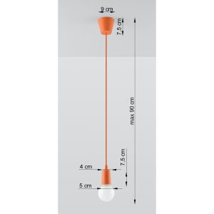 Suspension DIEGO 1 E27 - orange
