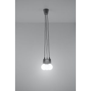 Suspension DIEGO 3 E27 - gris