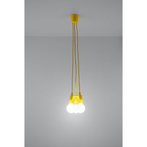 Suspension DIEGO 3 E27 - jaune