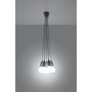 Suspension DIEGO 5 E27 - gris