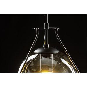 Suspension DROP2 E27 - noir/fumé