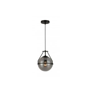 Suspension DROP2 E27 - noir/fumé