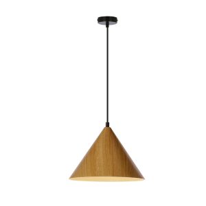 Suspension DUNCA Ø25cm E27 - noir/chêne