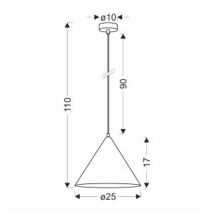 Suspension DUNCA Ø25cm E27 - noir/chêne