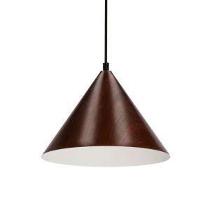 Suspension DUNCA Ø25cm E27 - noir/noyer foncé