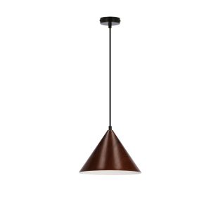 Suspension DUNCA Ø25cm E27 - noir/noyer foncé