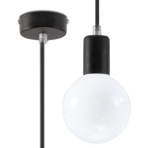 Suspension EDISON E27 - noir