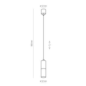 Suspension ELIT BLACK GU10 - noir/doré